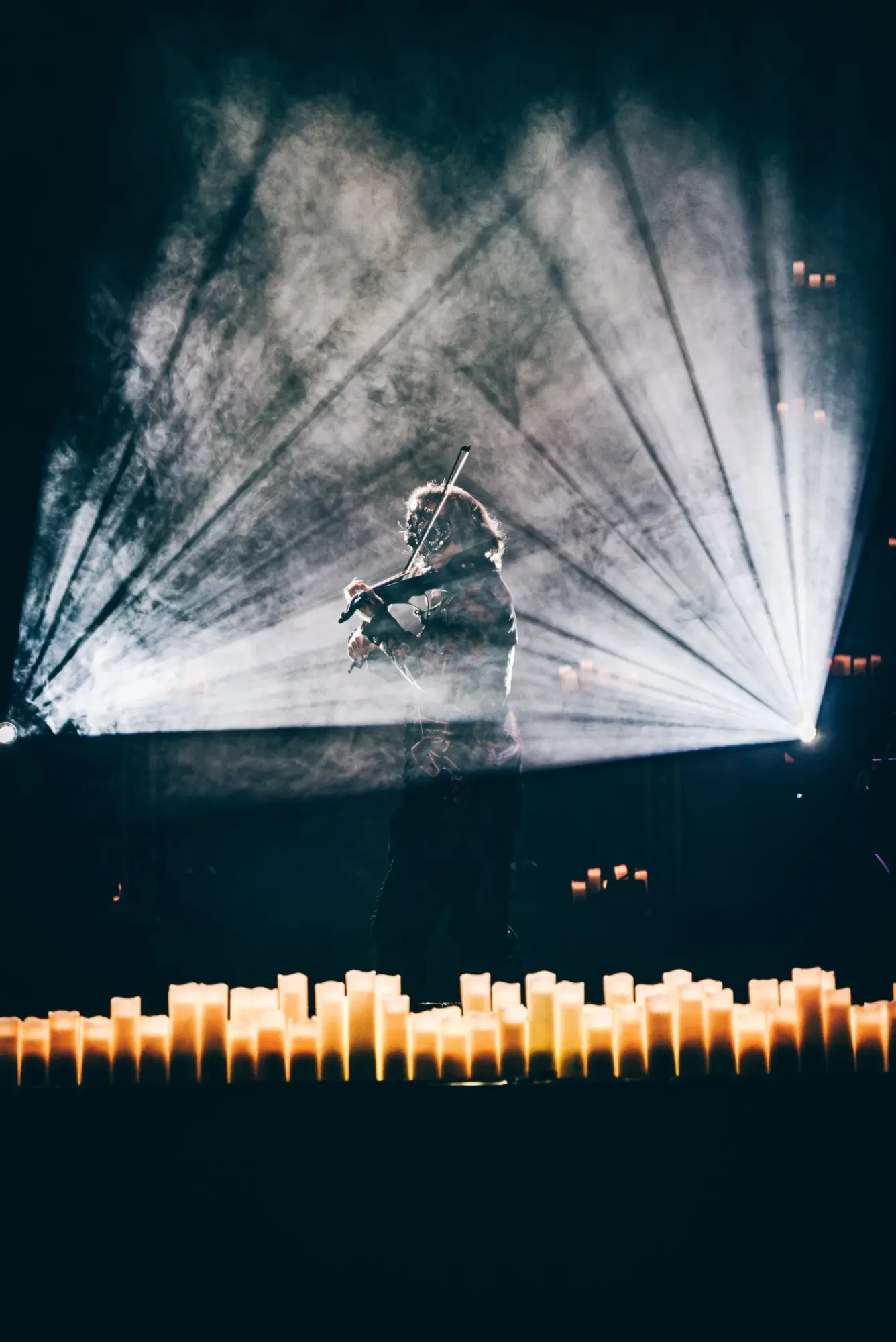 Stage lighting at a live orchestral show